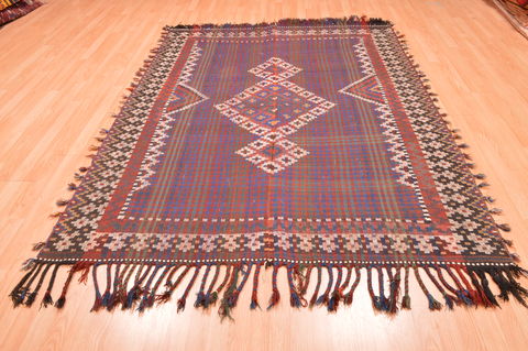 Kilim Brown Hand Knotted 59 X 77 Area Rug 100-76478 Image 3