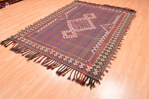 Kilim Brown Hand Knotted 59 X 77 Area Rug 100-76478 Image 4