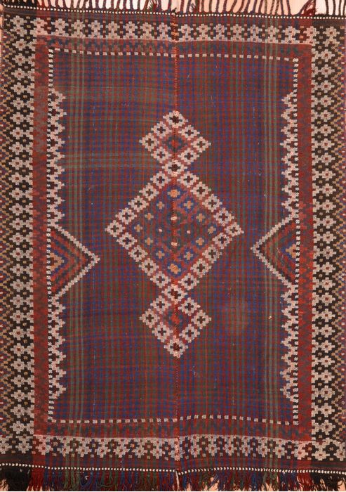 Kilim Brown Hand Knotted 59 X 77 Area Rug 100-76478 Image 0