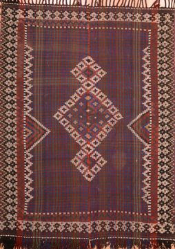 Kilim Brown Hand Knotted 5'9" X 7'7"  Area Rug 100-76478