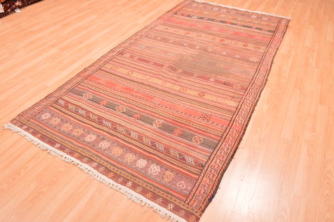 Kilim Red Hand Knotted 411 X 95 Area Rug 100-76480 Image 10