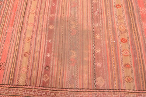 Kilim Red Hand Knotted 411 X 95 Area Rug 100-76480 Image 4