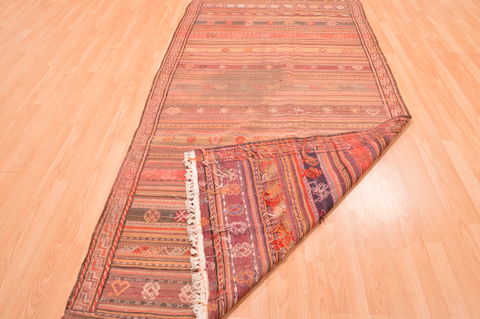 Kilim Red Hand Knotted 411 X 95 Area Rug 100-76480 Image 8