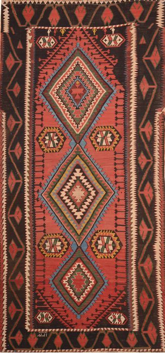Kilim Brown Flat Woven 57 X 1110 Area Rug 100-76482 Image 0