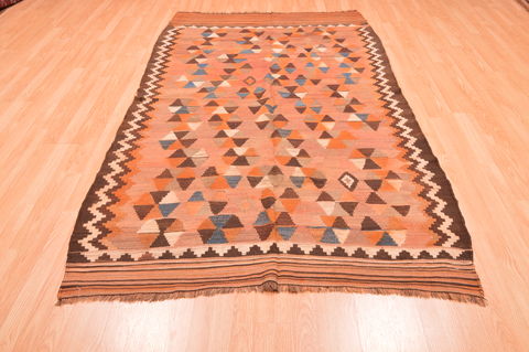 Kilim Beige Hand Knotted 410 X 810 Area Rug 100-76483 Image 1