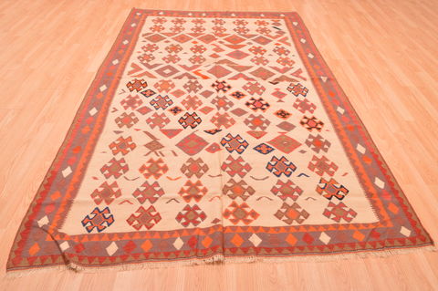 Kilim Beige Flat Woven 510 X 96 Area Rug 100-76486 Image 6