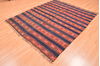 Kilim Red Hand Knotted 62 X 74 Area Rug 100-76488 Thumb 2