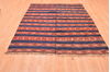 Kilim Red Hand Knotted 62 X 74 Area Rug 100-76488 Thumb 3