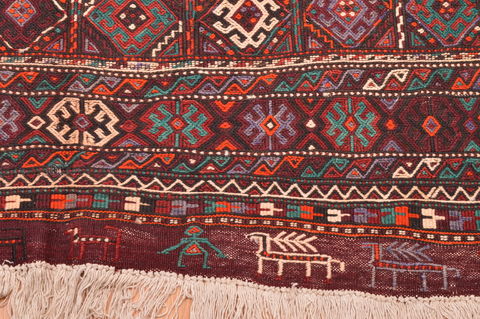 Kilim Brown Runner Hand Knotted 50 X 1910 Area Rug 100-76489 Image 12