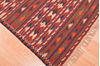 Kilim Red Hand Knotted 49 X 94  Area Rug 100-76490 Thumb 1