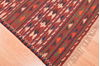 Kilim Red Hand Knotted 49 X 94 Area Rug 100-76490 Thumb 1