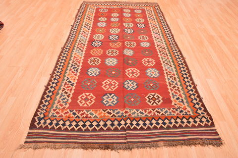 Kilim Red Hand Knotted 47 X 89 Area Rug 100-76491 Image 3