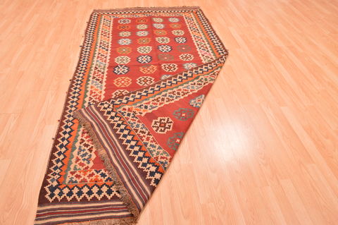 Kilim Red Hand Knotted 47 X 89 Area Rug 100-76491 Image 7