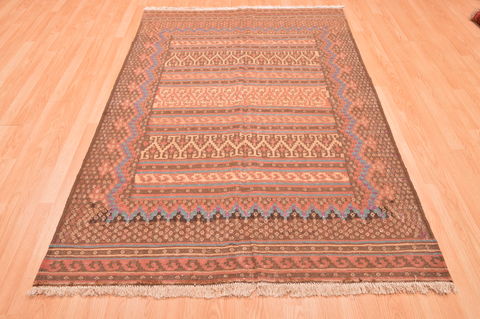 Kilim Beige Hand Knotted 49 X 70 Area Rug 100-76493 Image 3