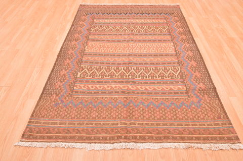 Kilim Beige Hand Knotted 49 X 70 Area Rug 100-76493 Image 5