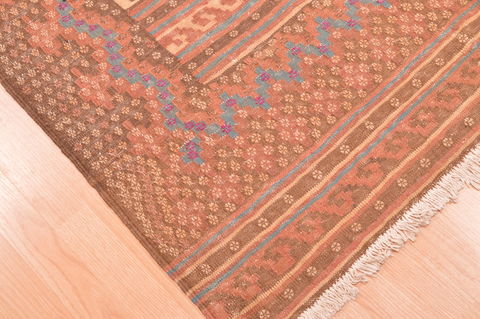 Kilim Beige Hand Knotted 49 X 70 Area Rug 100-76493 Image 6