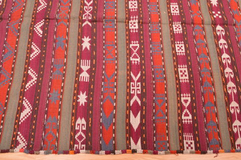 Kilim Red Runner Hand Knotted 411 X 911 Area Rug 100-76494 Image 1