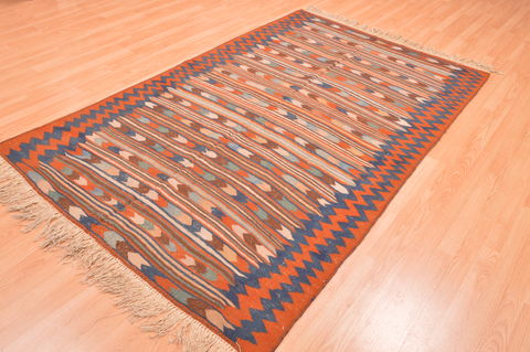 Kilim Beige Hand Knotted 410 X 79 Area Rug 100-76495 Image 1