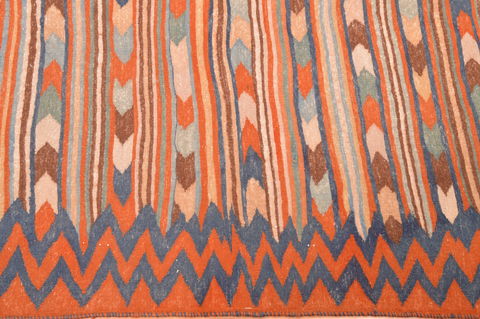 Kilim Beige Hand Knotted 410 X 79 Area Rug 100-76495 Image 3