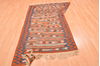 Kilim Beige Hand Knotted 410 X 79 Area Rug 100-76495 Thumb 4