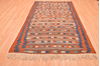 Kilim Beige Hand Knotted 410 X 79 Area Rug 100-76495 Thumb 5