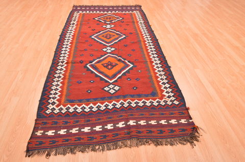 Kilim Brown Runner Hand Knotted 43 X 96 Area Rug 100-76498 Image 5