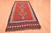 Kilim Brown Runner Hand Knotted 43 X 96  Area Rug 100-76498 Thumb 5