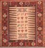 Kilim Red Square Hand Knotted 38 X 310  Area Rug 100-76500 Thumb 0