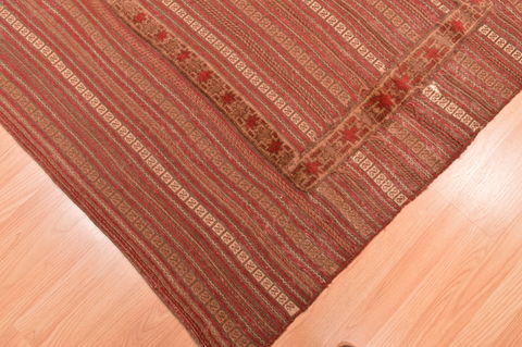 Kilim Brown Hand Knotted 42 X 51 Area Rug 100-76501 Image 2
