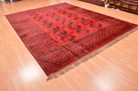 Baluch Red Hand Knotted 810 X 114 Area Rug 100-76503 Image 4