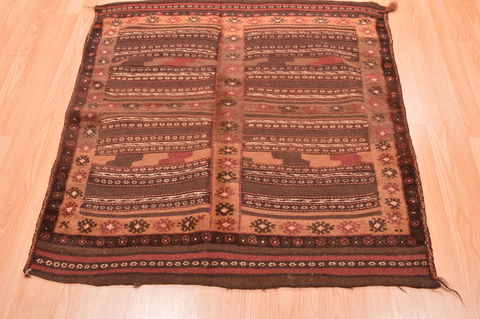 Kilim Brown Square Hand Knotted 311 X 311 Area Rug 100-76505 Image 2