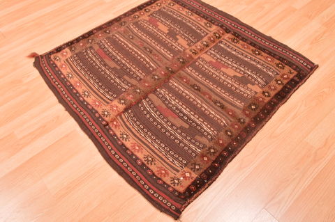 Kilim Brown Square Hand Knotted 311 X 311 Area Rug 100-76505 Image 3