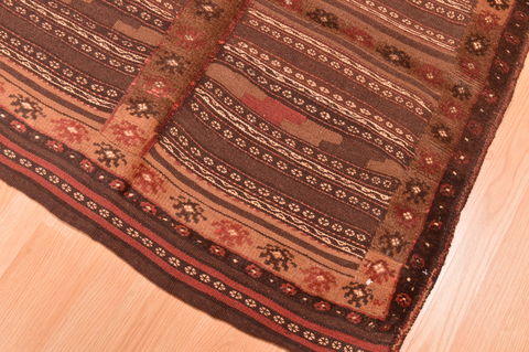 Kilim Brown Square Hand Knotted 311 X 311 Area Rug 100-76505 Image 4