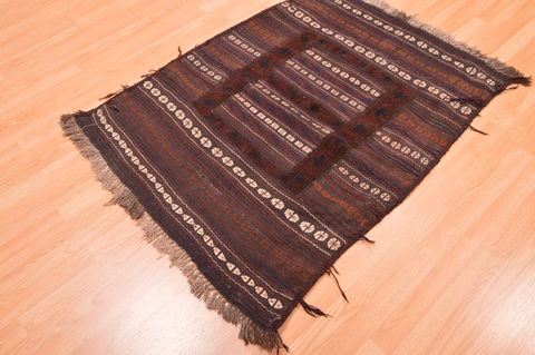 Kilim Brown Flat Woven 36 X 48 Area Rug 100-76506 Image 3