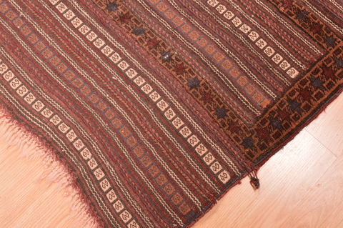 Kilim Brown Hand Knotted 42 X 50 Area Rug 100-76508 Image 5
