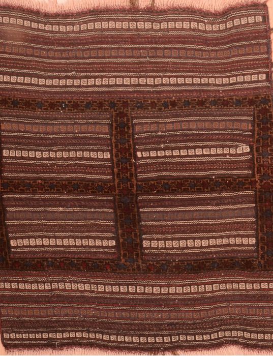 Kilim Brown Hand Knotted 42 X 50 Area Rug 100-76508 Image 0