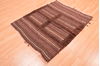 Kilim Brown Hand Knotted 42 X 50  Area Rug 100-76508 Thumb 3