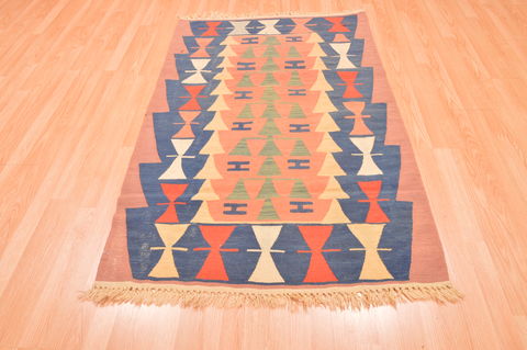 Kilim Red Hand Knotted 38 X 510 Area Rug 100-76509 Image 1