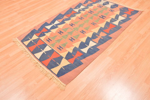 Kilim Red Hand Knotted 38 X 510 Area Rug 100-76509 Image 2
