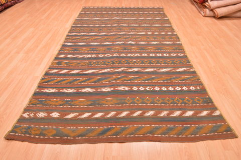 Kilim Green Flat Woven 57 X 111 Area Rug 100-76511 Image 1