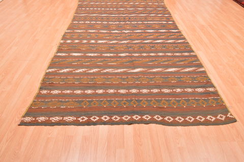 Kilim Green Flat Woven 57 X 111 Area Rug 100-76511 Image 3