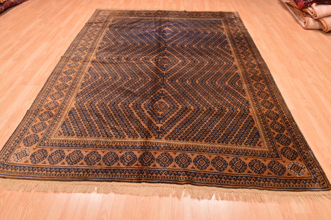 Khan Mohammadi Brown Hand Knotted 69 X 911 Area Rug 100-76515 Image 1
