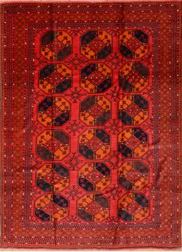 Khan Mohammadi Red Hand Knotted 6'4" X 8'6"  Area Rug 100-76521