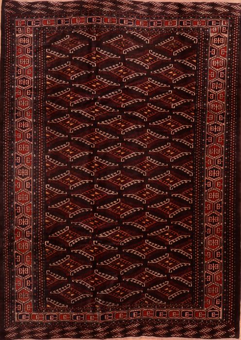 Baluch Brown Hand Knotted 74 X 104 Area Rug 100-76527 Image 0