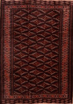 Afghan Baluch Brown Rectangle 7x10 ft Wool Carpet 76527