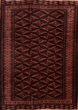 Baluch Brown Hand Knotted 7'4" X 10'4"  Area Rug 100-76527