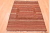 Kilim Brown Hand Knotted 38 X 47  Area Rug 100-76529 Thumb 5