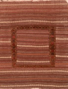 Afghan Kilim Brown Rectangle 3x5 ft Wool Carpet 76529