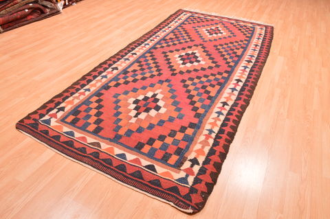 Kilim Red Runner Hand Knotted 49 X 106 Area Rug 100-76533 Image 2