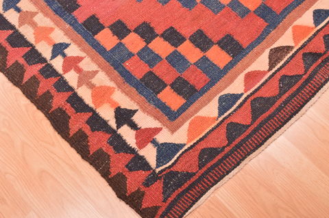 Kilim Red Runner Hand Knotted 49 X 106 Area Rug 100-76533 Image 3
